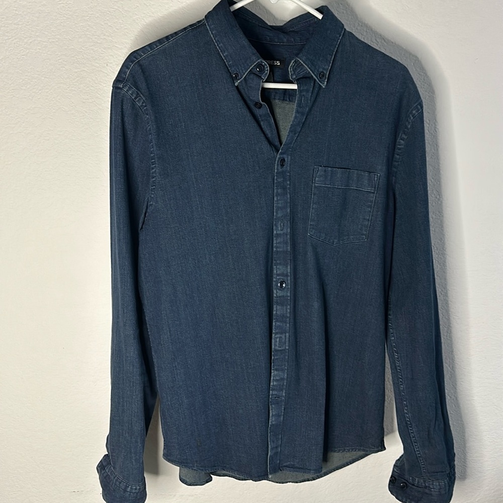 Express dark denim shirt. Medium. Worn a few times.